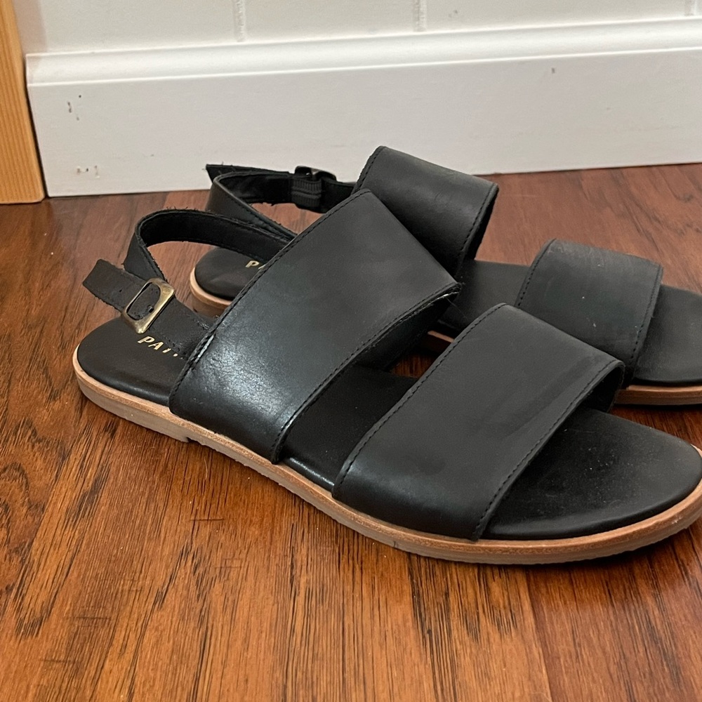 Portland Leather Classic Black Sandals
